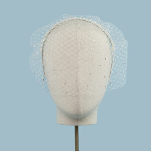 Becky - beaded birdcage veil - Image 4
