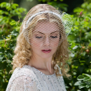 Becky - beaded birdcage veil - Image 2