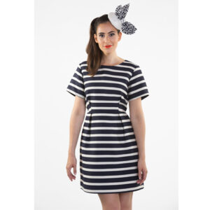 Navy button with spotty bow - Image 2