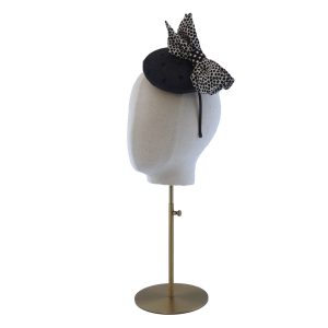 Navy button with spotty bow - Image 3