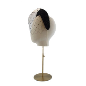 Marie in black - Veiled headband - Image 2